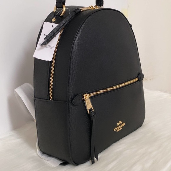 NWT Coach Jordyn Backpack/Black/ Crossgrain Leather - Picture 6 of 12